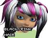 black n pink emo hair