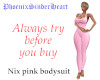 Nix busty pink bodysuit