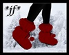 *jf* Red & Blk Ugg Boots