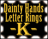 Gold Letter "K" Ring