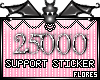 25000 Support Sticker