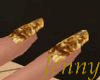 gloden flowers nails