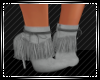 Grey Fringed Boots