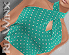 Teal Polkadot Halter Top