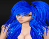 dark blue rave hair