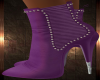 Purple Studed Ankle Boot