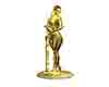golden woman stand