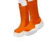 ! orange designer boots!