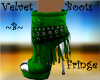 ~B~Velvet Fringe Boot GR