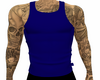 Blue Tatted Tank Top