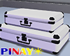 White Luggage Stack