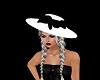 black and white rose hat