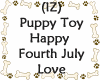 Puppy Toy July 4 Love