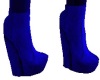 blue ankle wedge boots