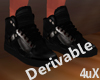 4u Black Leather Shoes