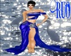 sexy blu long dress