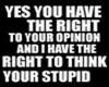 you have a right