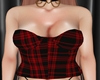 red plaid corset
