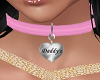 Daddys Heart Collar Pink