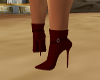 Dark Red Ankle Boots