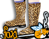 [Foxi]leopard rain boots