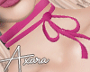 A| Pink Bow Choker