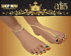 Rainbow Nail Bare Feet