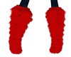 RED FUZZY BOOTS