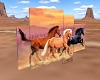 4 panel horses canvas