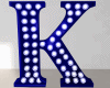 Anim Blue Letter K Sign