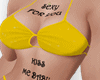 sexy yellow bikini&tatto