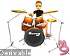 Drumset w/ Sticks Umber