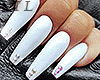 white perfect nails