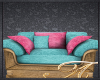 Pink/Blue Couch/Sofa Set