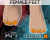 +KM+ Feet Orange Nails F