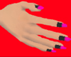 Pink & Black Nails