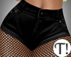 T! Black Shorts/Fishnets