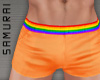 #S Pride Shorts #Orange