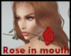 Rose in mouth