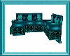 U Shape Couch in Teal