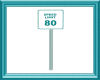 Road Sign Speed Teal