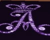 letter a and crown rug