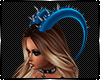 DK Blue Spiked Pvc Horns