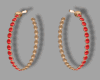 Precious Red Hoops