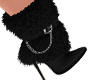 𓇼 Black Fur Boots