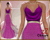 cK Queen Gown Purple