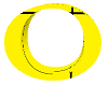 letter O yellow
