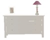 white dresser with pink