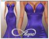 Satin Gown Sheer -Purple