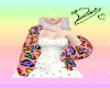 Pastel RBow Leo Fur Coat